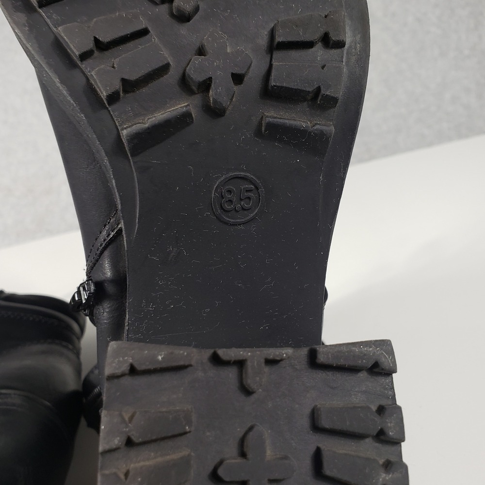 Esmeralda Womens Combat‎ Boots Size 8.5 Black Chunky Lug Sole Lace Up Moto Goth - Picture 6 of 14